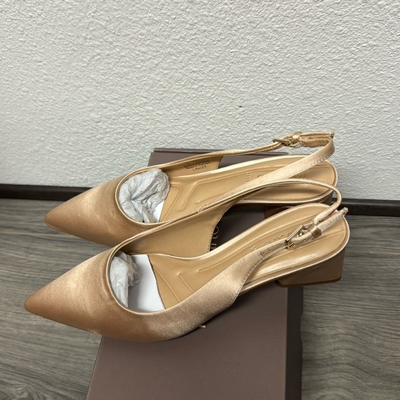 Franco Sarto Racer Slingback In Champagne Fabric - Picture 7 of 10